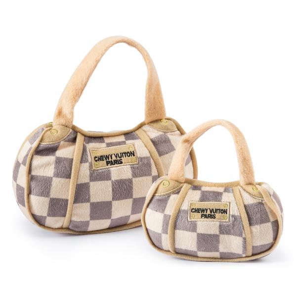 Haute Diggity Dog - Chewy Vuitton Checker Bag Plush Toy