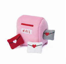 Load image into Gallery viewer, Zippy Paws Holiday Burrow Toy - Mailbox and Love Letters

